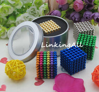 5mm 216 pcs Neo Cube Magic Cube Puzzle Metaballs Magnetic Balls with metal box Magnet Neo Cube Magic Toys Gift Xmas