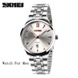 SKMEI Mens Watches Top Brand Luxury Fashion Casual Watch Men's Quartz Watches Dress Wristwatches Steel Quartz-Watch Reloj Hombre